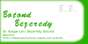 botond bezeredy business card